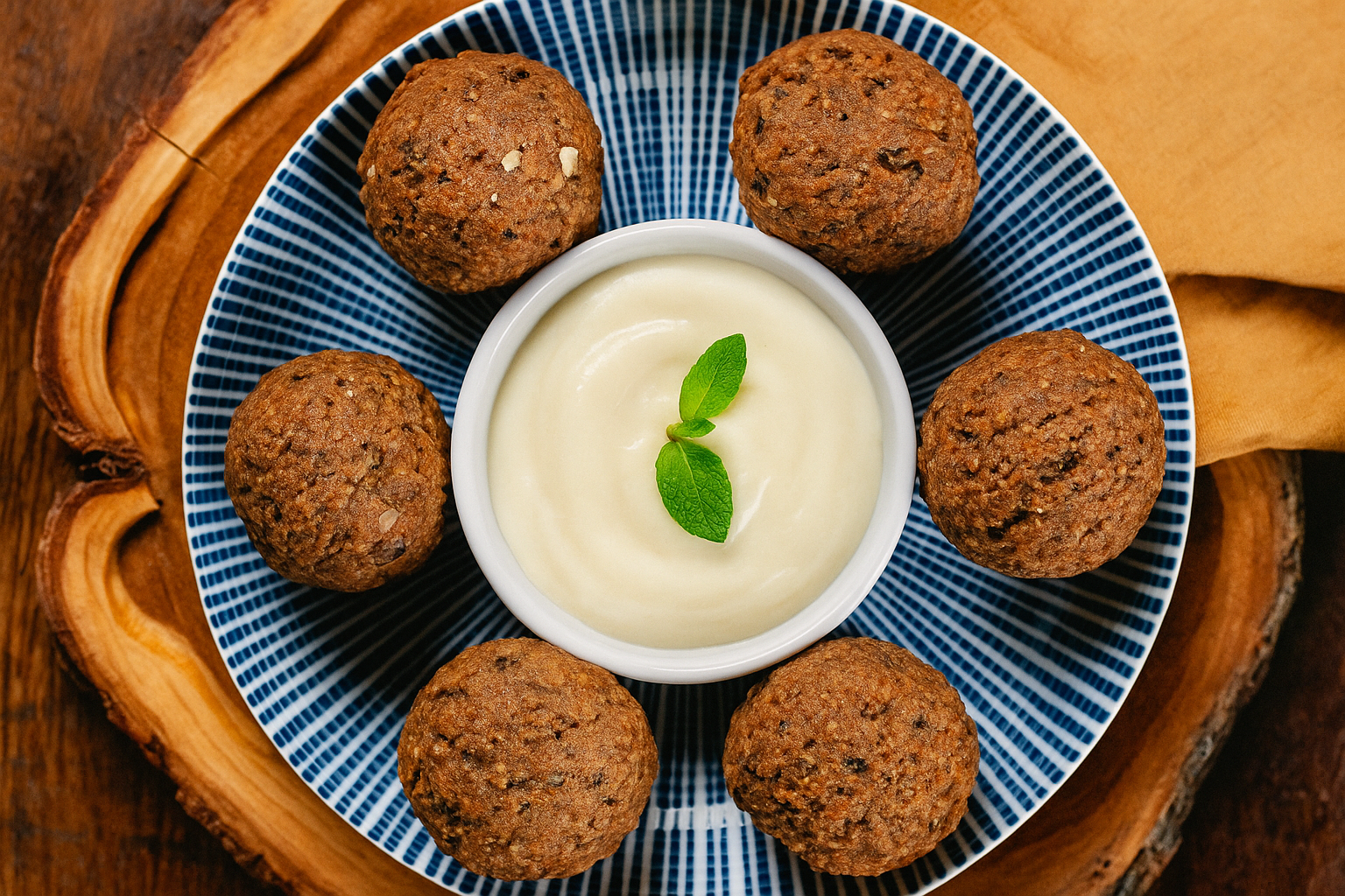 Kibe Recheado de Carne com Creme de Catupiry e Hortelã