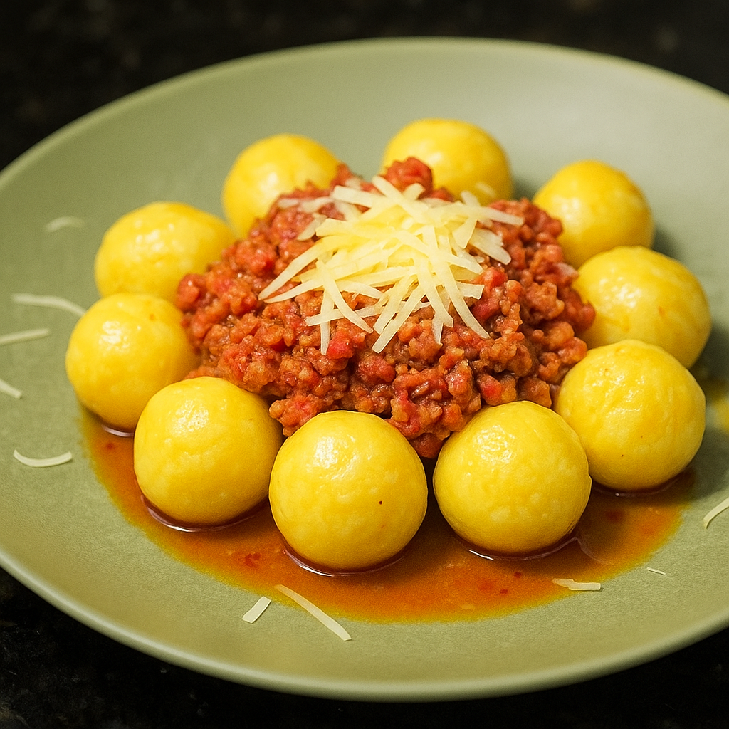 Nhoque Recheado de Calabresa